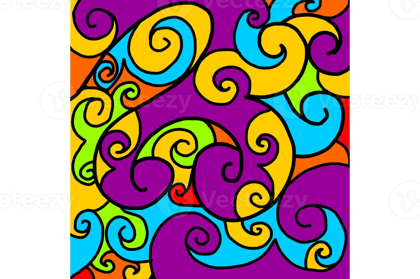 Colorful Swirl Background Pattern design png