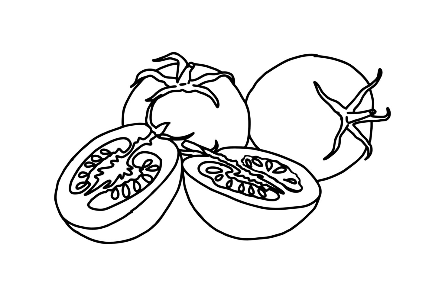 Fresh tomato slices png