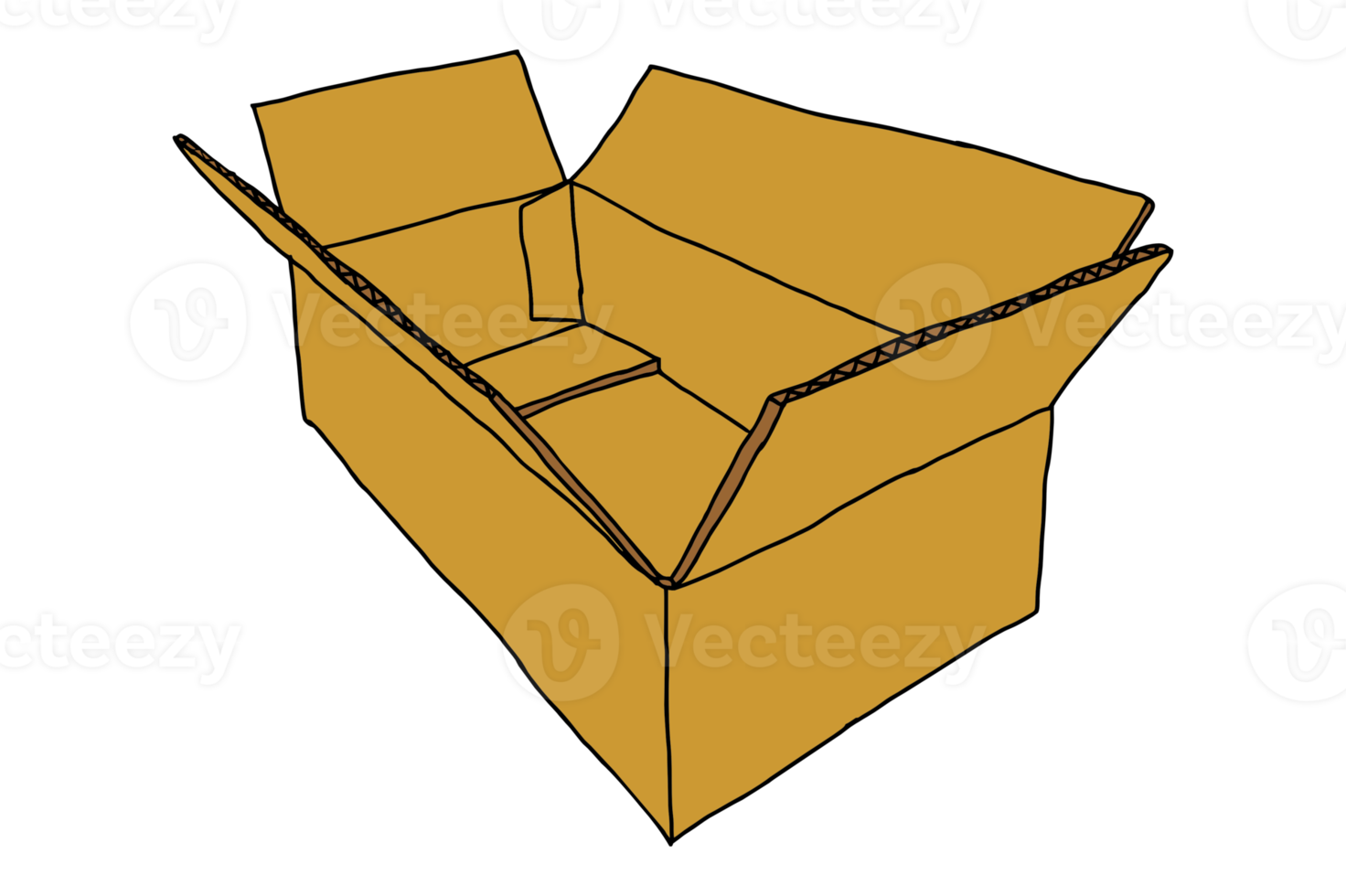 Open Cardboard Box png