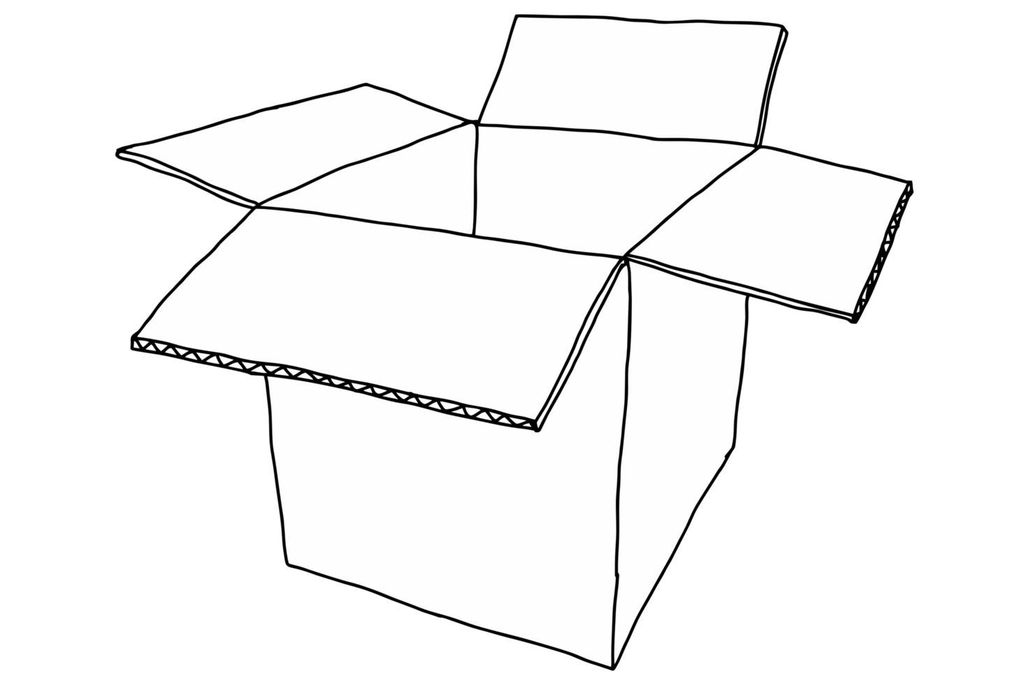 Open Cardboard Box png