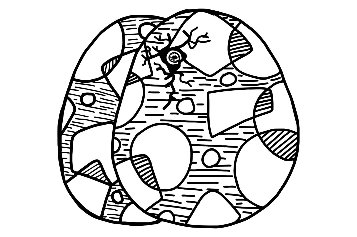 Two monster eggs, one of which hatched png