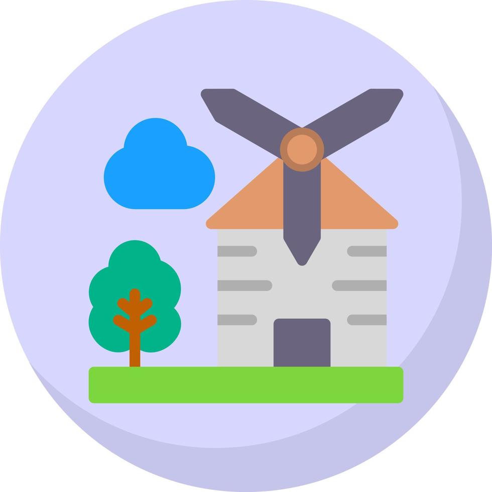 Windmill Vector Icon Design