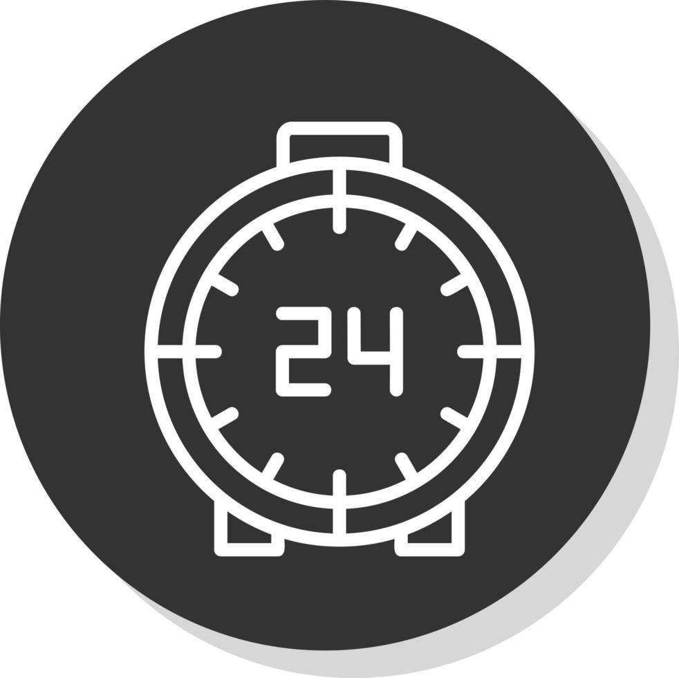 24 Hours Vector Icon Design