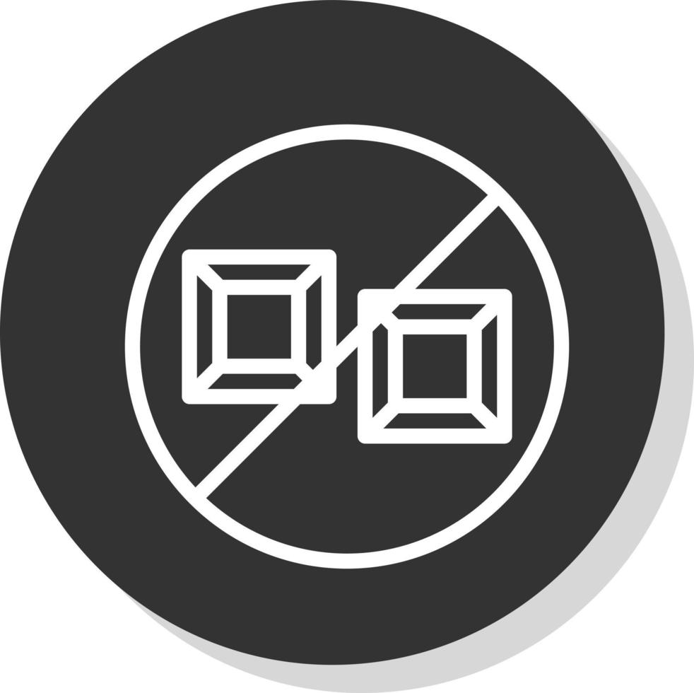 No Sugar Vector Icon Design