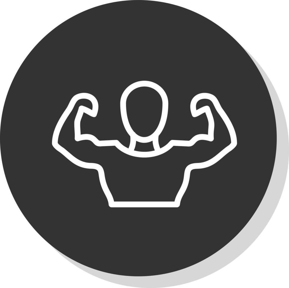 Muscle Man Vector Icon Design