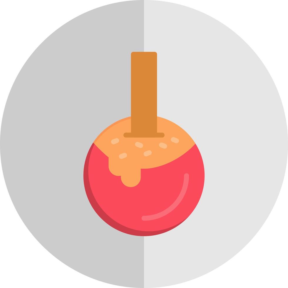 Caramel Apple Vector Icon Design