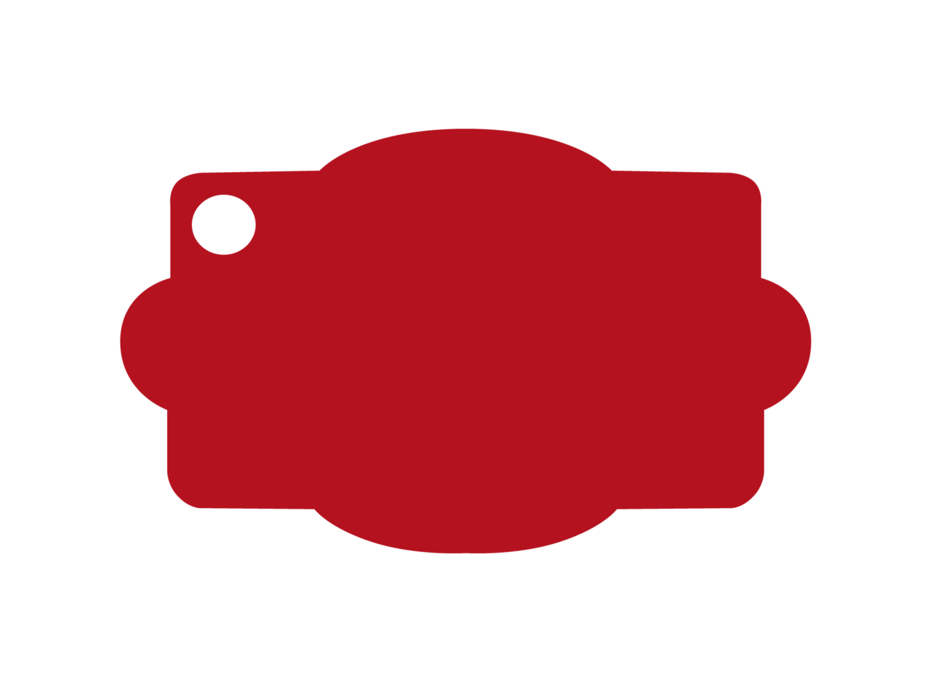 Red Blank Label png