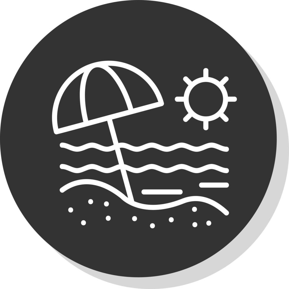 diseño de icono de vector de playa