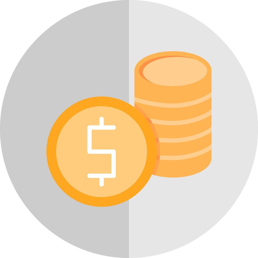 Coin Stack Vector Icon Design