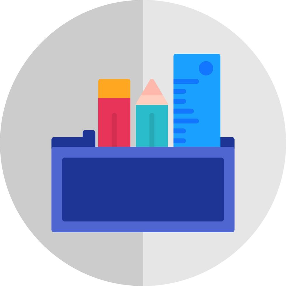 Pencil Case Vector Icon Design