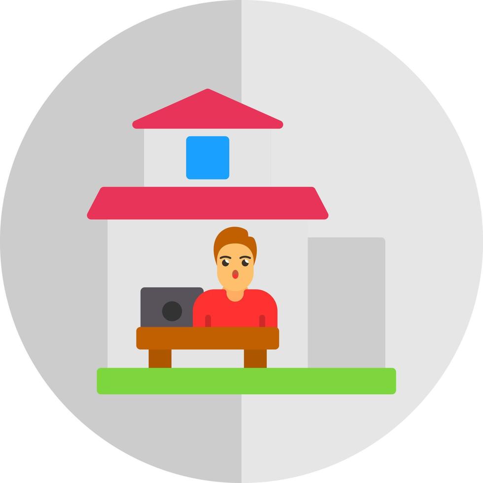 Work From Home Vector Icon Design