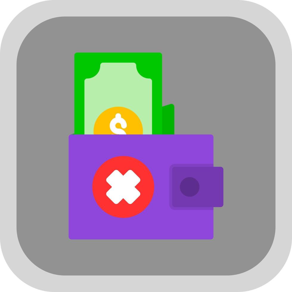 No Money Vector Icon Design