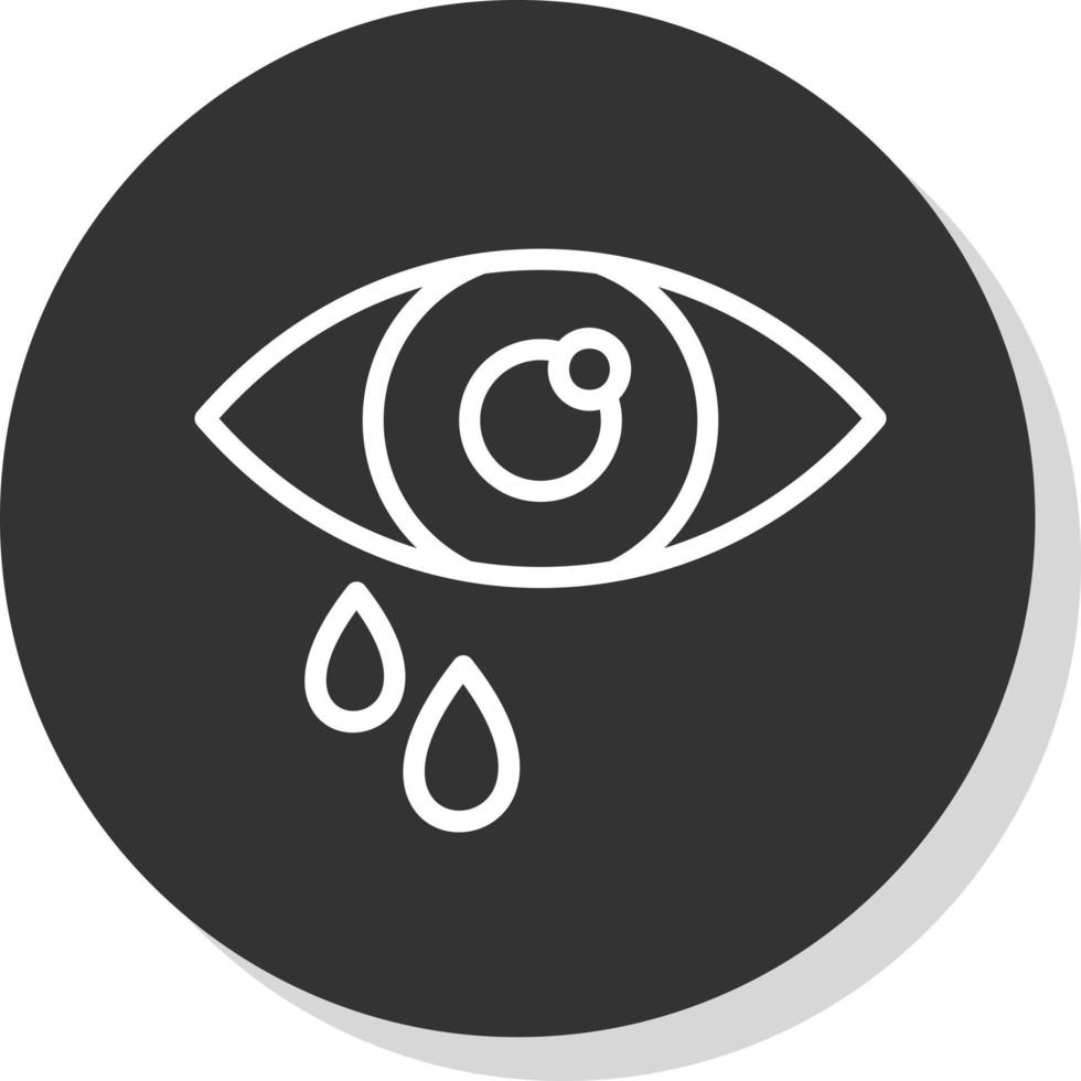 Watery Eyes Vector Icon Design