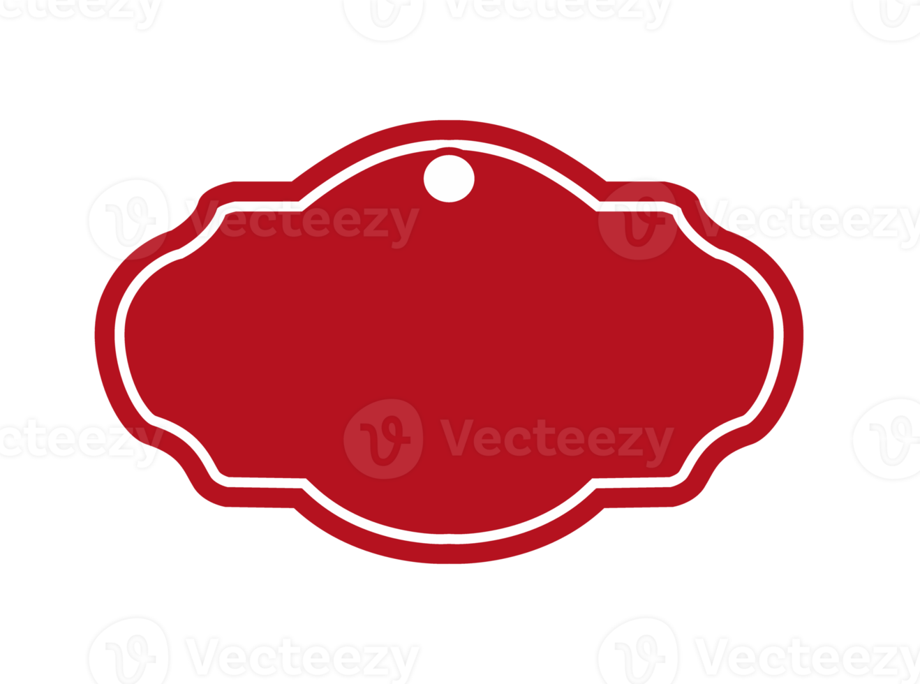 rosso vuoto etichetta con bianca schema png