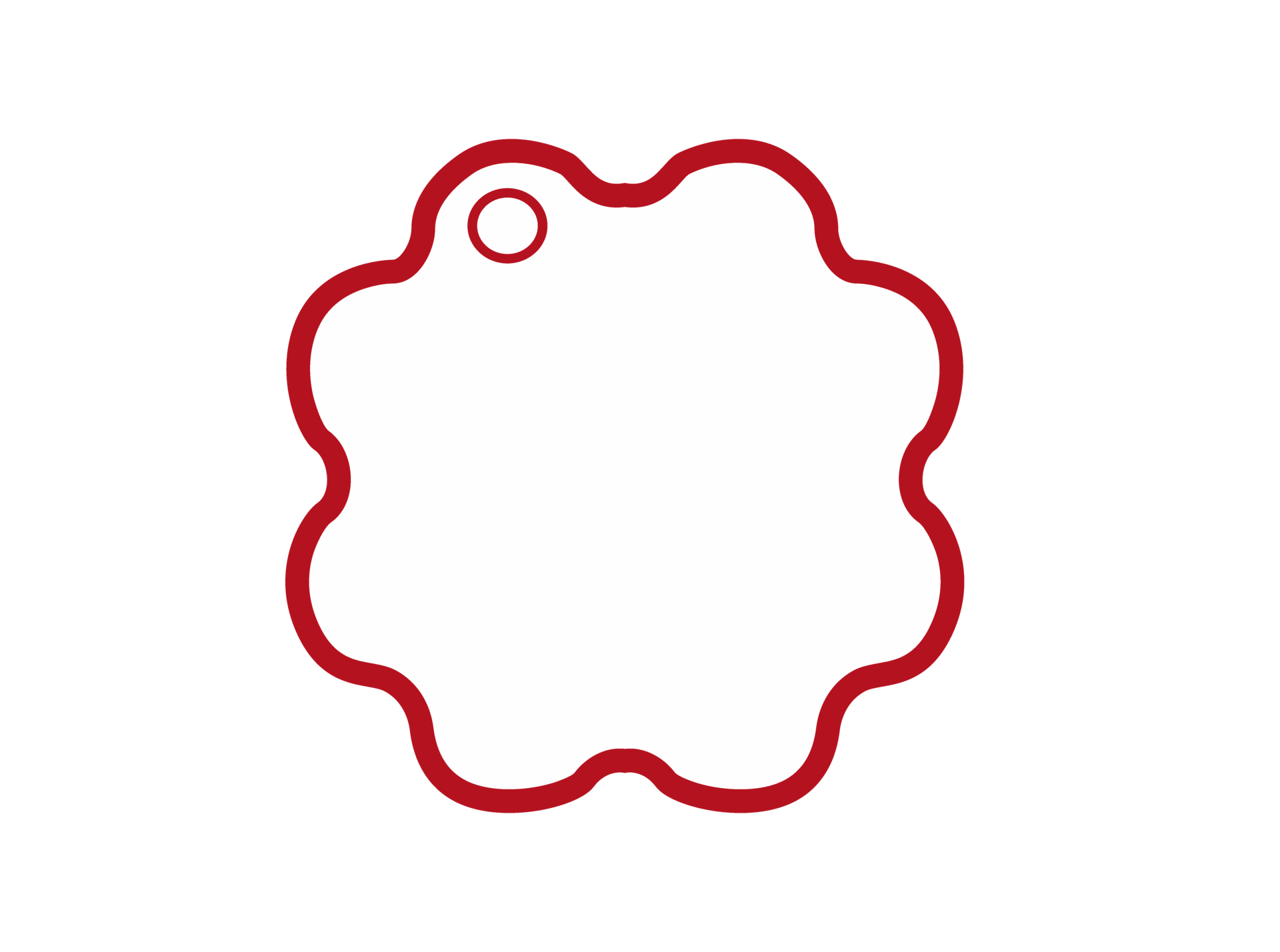 White Blank Label with Red outline 21170592 PNG