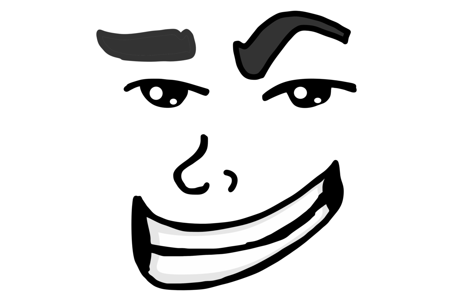 bello uomo facciale espressione sorridente a grandi linee png