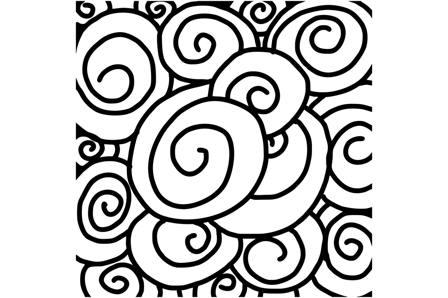 Swirl circle Background Pattern design png