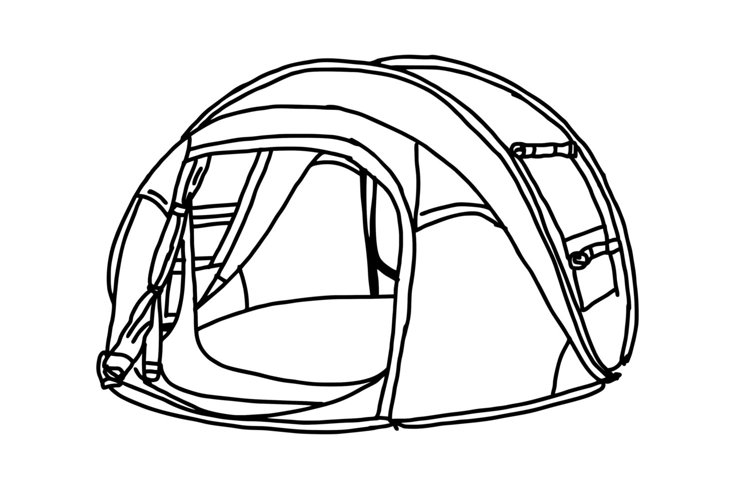 Camping Tent Line Art png