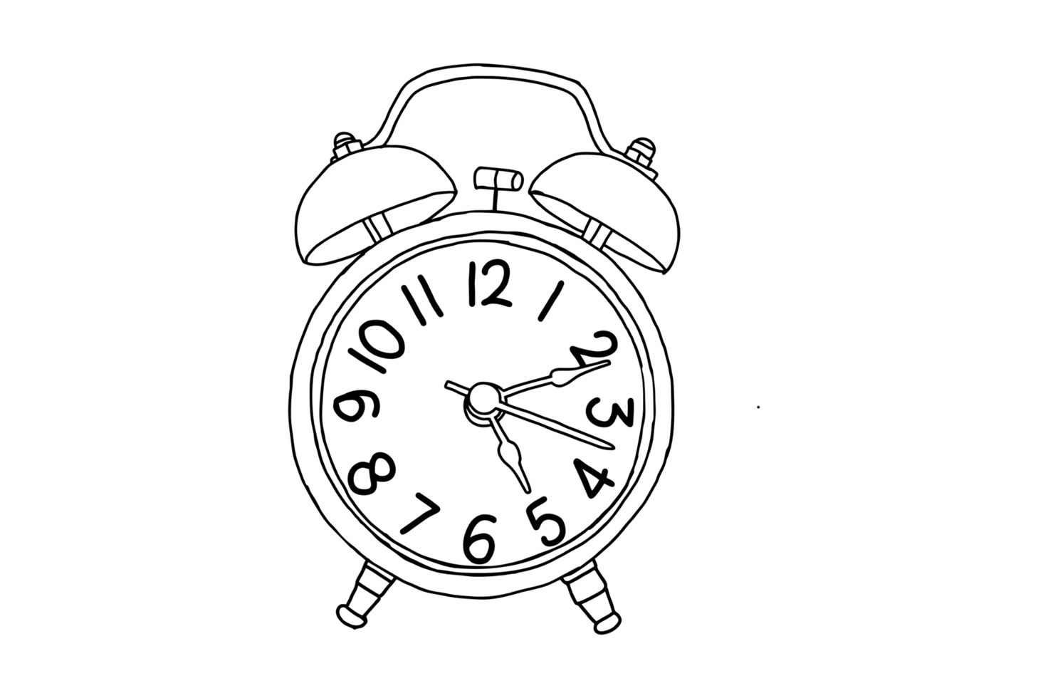 classic Circle alarm clock png