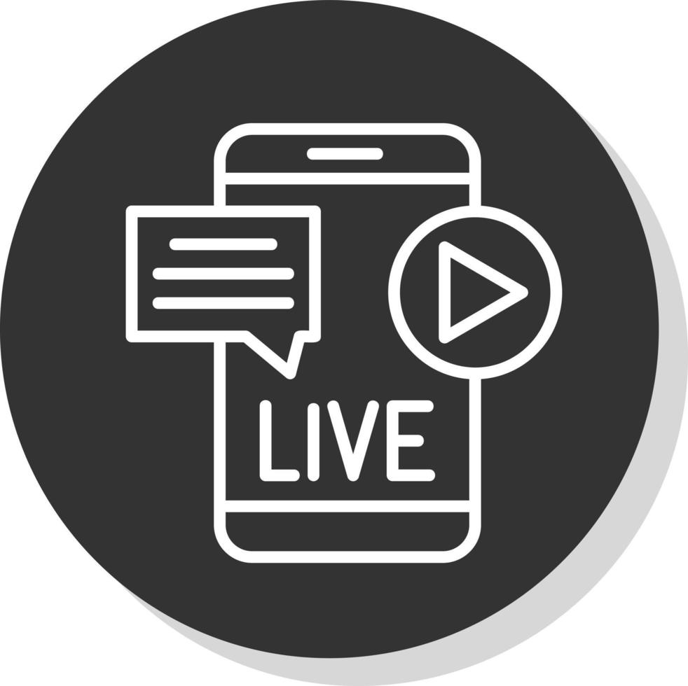 Live Streaming Vector Icon Design