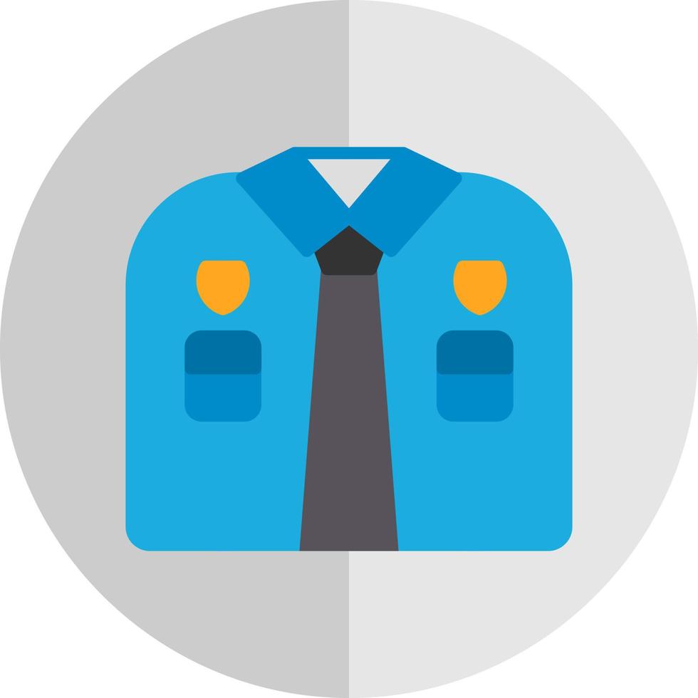 Police Uniform Vector Icon Design