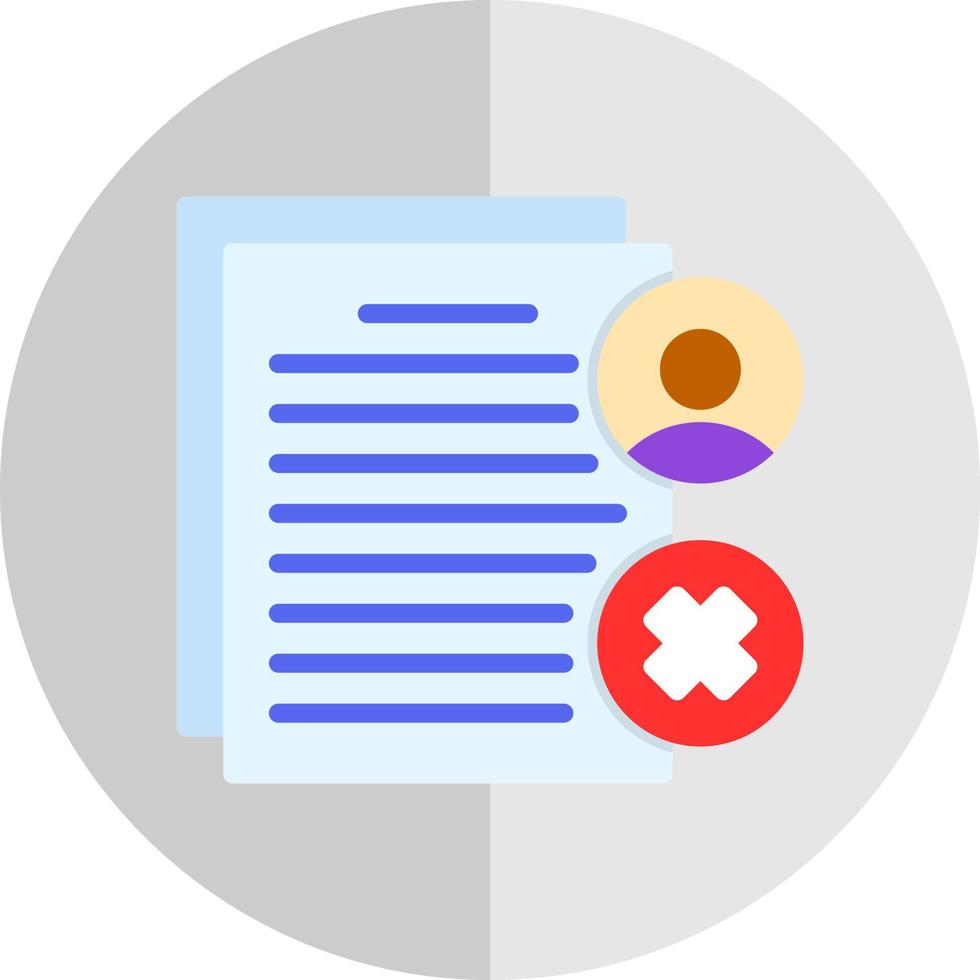 Rejected Vector Icon Design