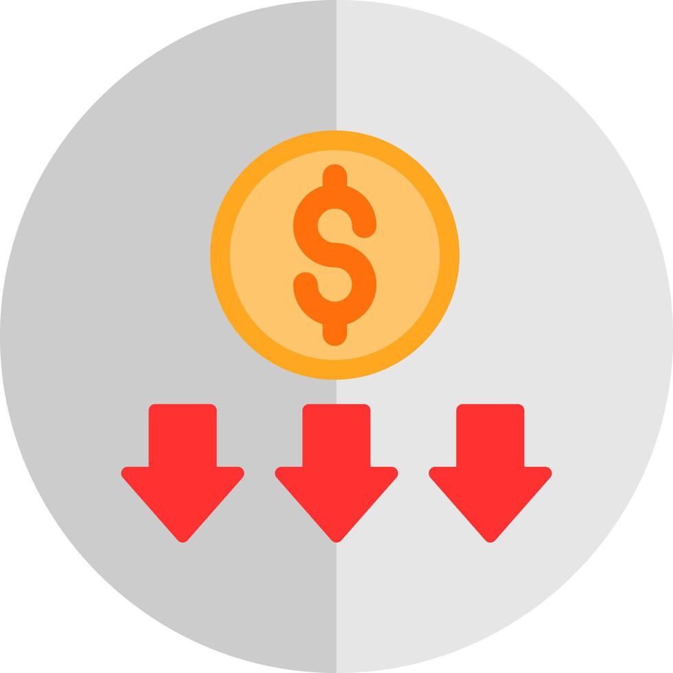 Money Loss Vector Icon Design