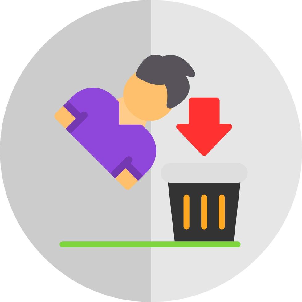 Thrown Away Vector Icon Design