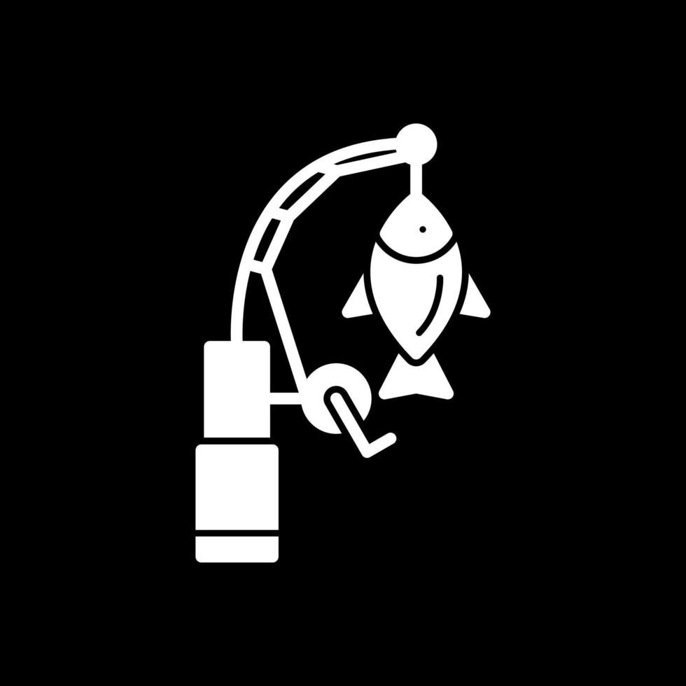 diseño de icono de vector de caña de pescar