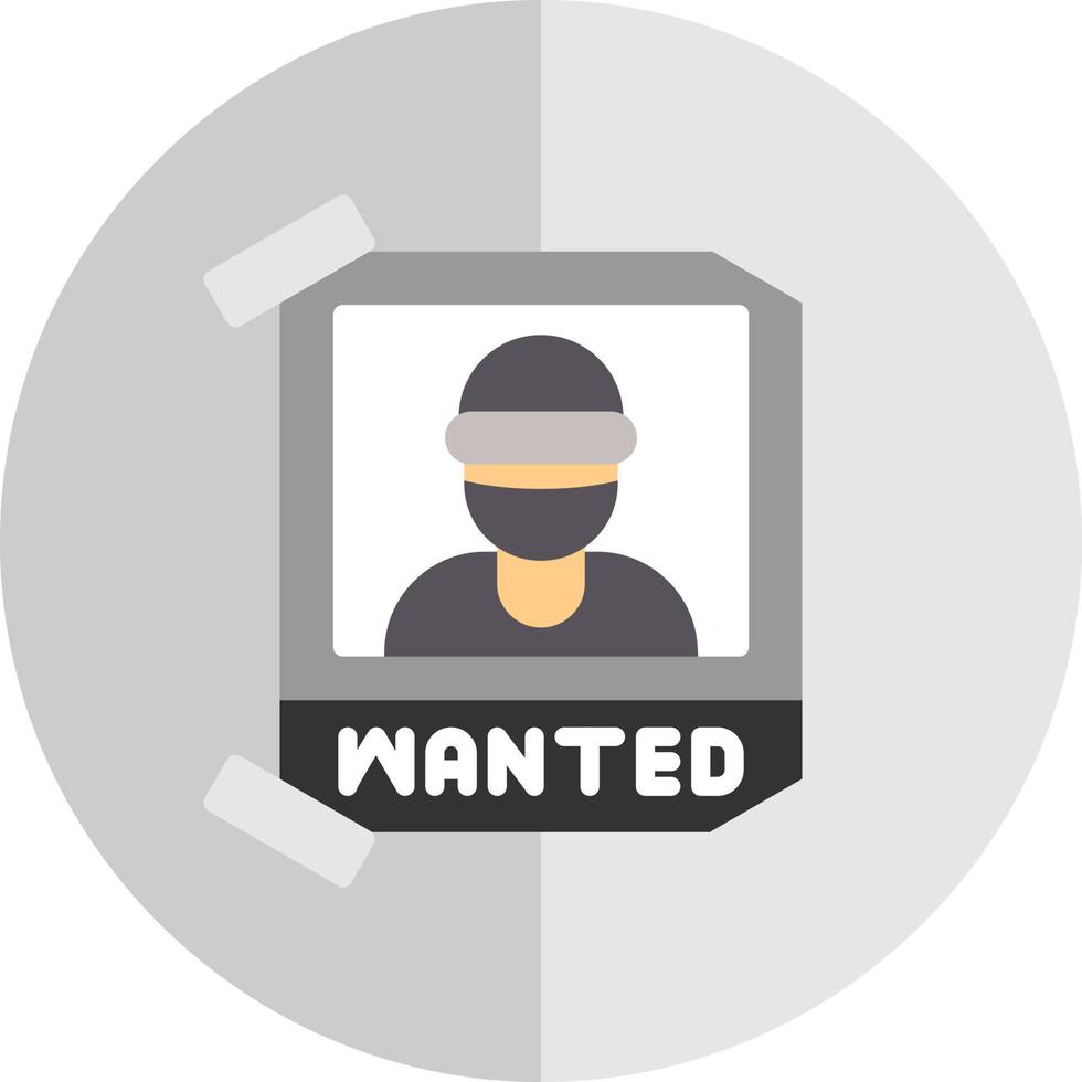 Wanted Vector Icon Design