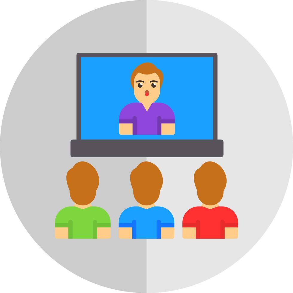 Video Conference Vector Icon Design