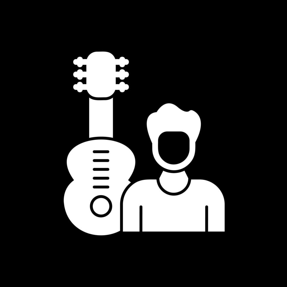 diseño de icono de vector de guitarrista