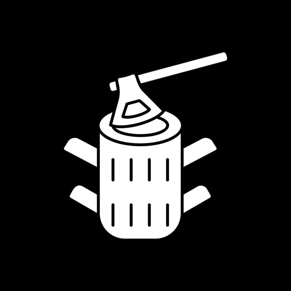 Wood Cutting Vector Icon Design