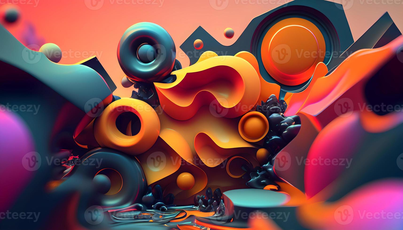 Colorful abstract wallpaper modern background, ai generated photo
