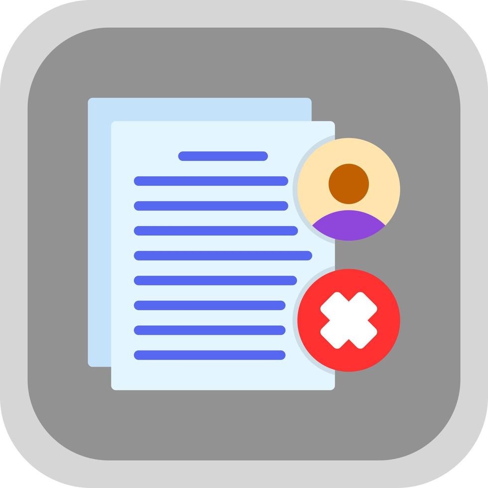 Rejected Vector Icon Design