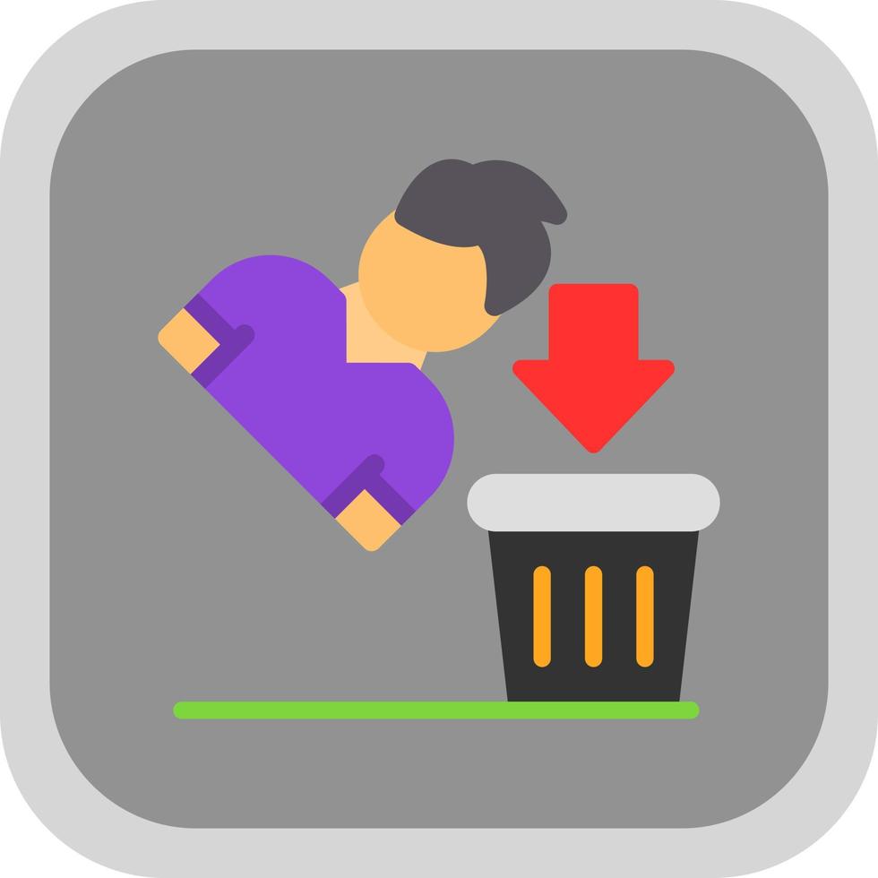 Thrown Away Vector Icon Design