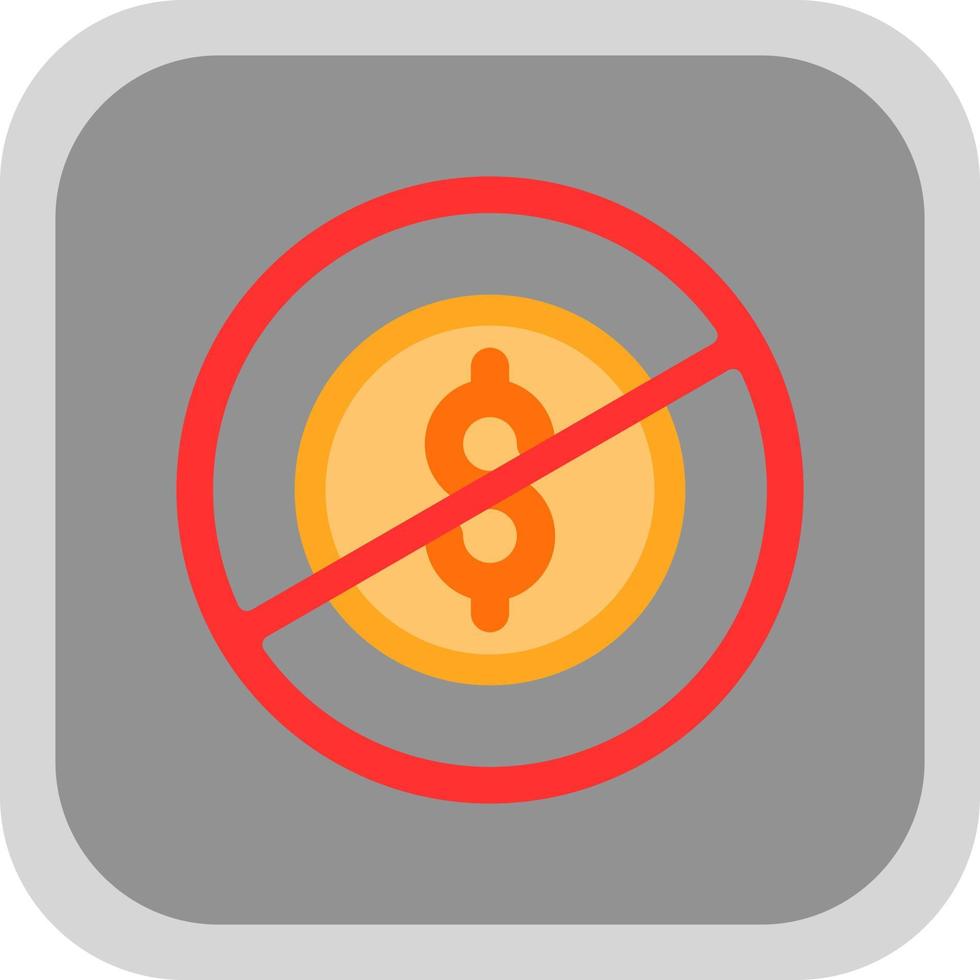 No Money Vector Icon Design