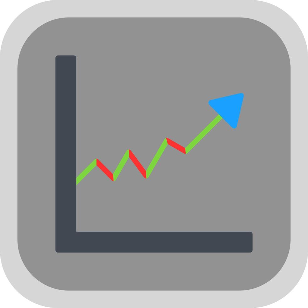Line Graph Vector Icon Design