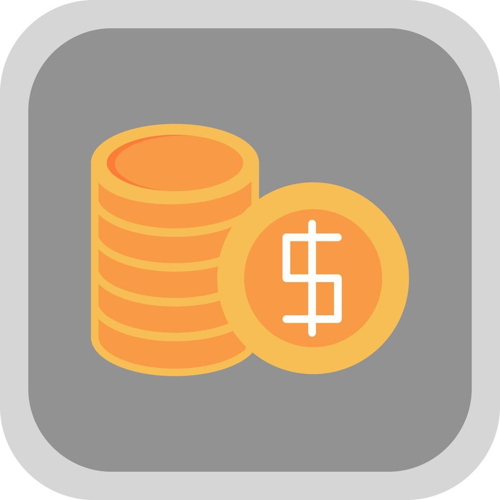 Dollar Coin Vector Icon Design