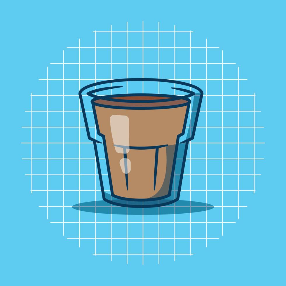 Vector illustration of coffee. Flat cartoon style.