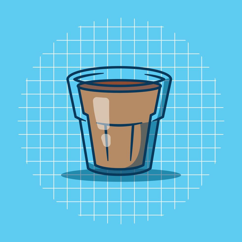 Vector illustration of coffee. Flat cartoon style.