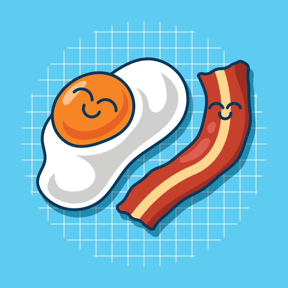 Omelette Egg Vector Cartoon Illustration. Healthy Breakfast.