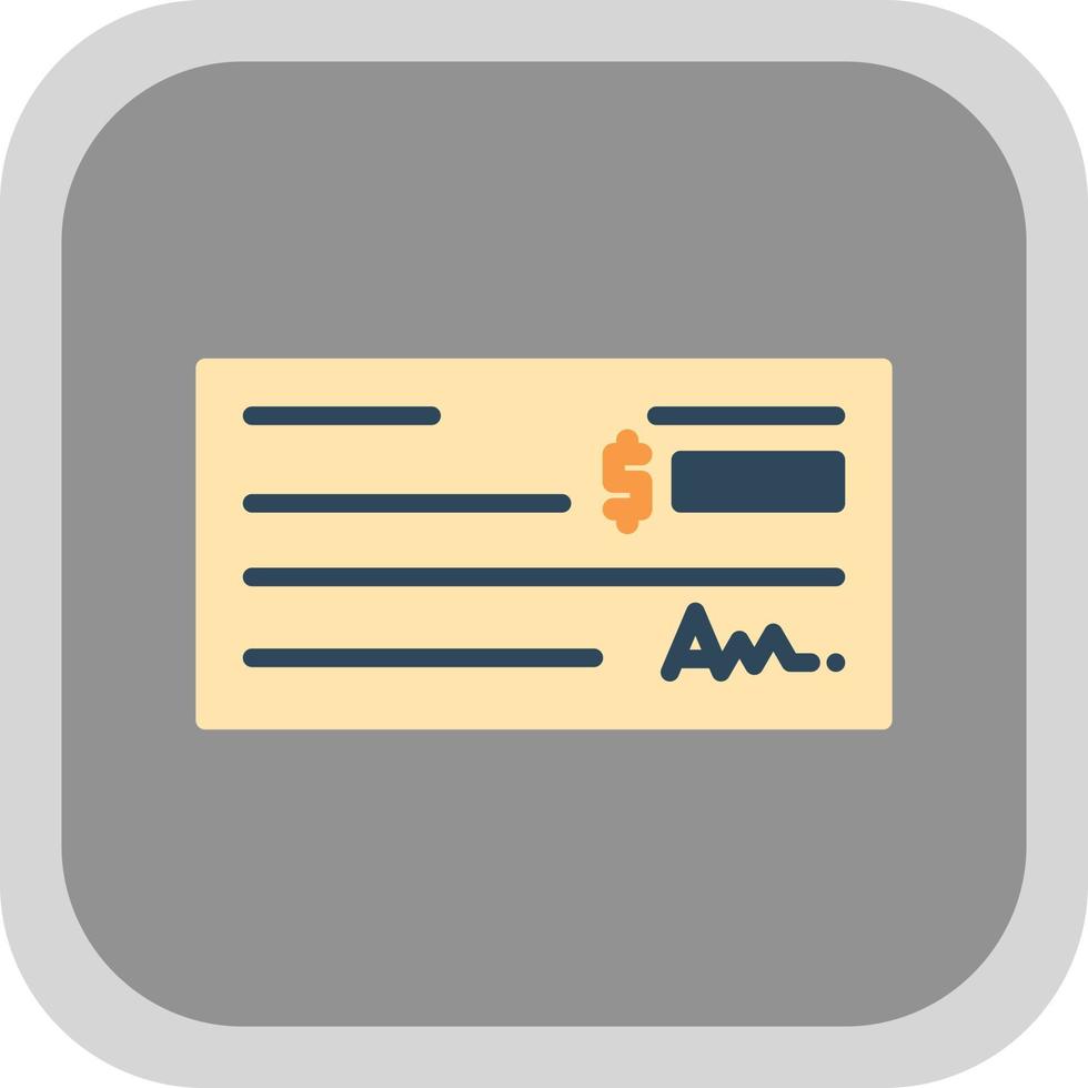 Bank Check Vector Icon Design