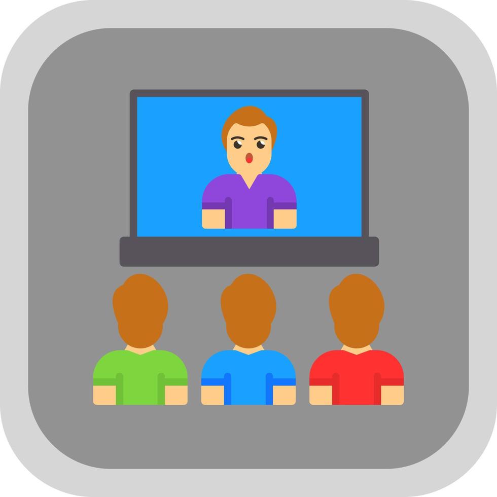 Video Conference Vector Icon Design