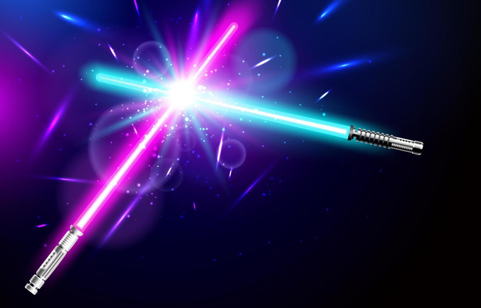 Laser Saber Clash Background vector