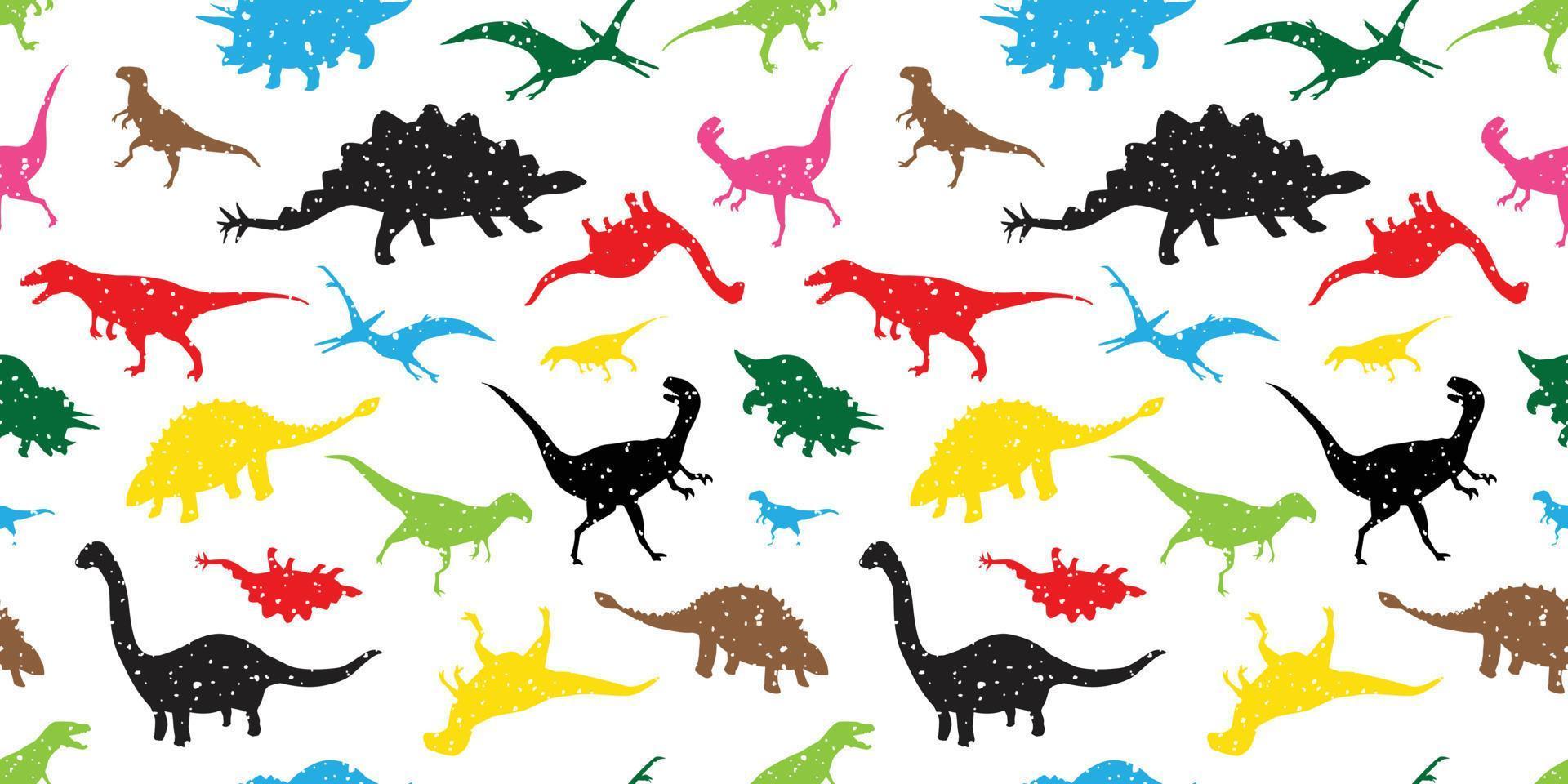 Seamless Pattern dino dinosaur vector isolated wallpaper background colorful