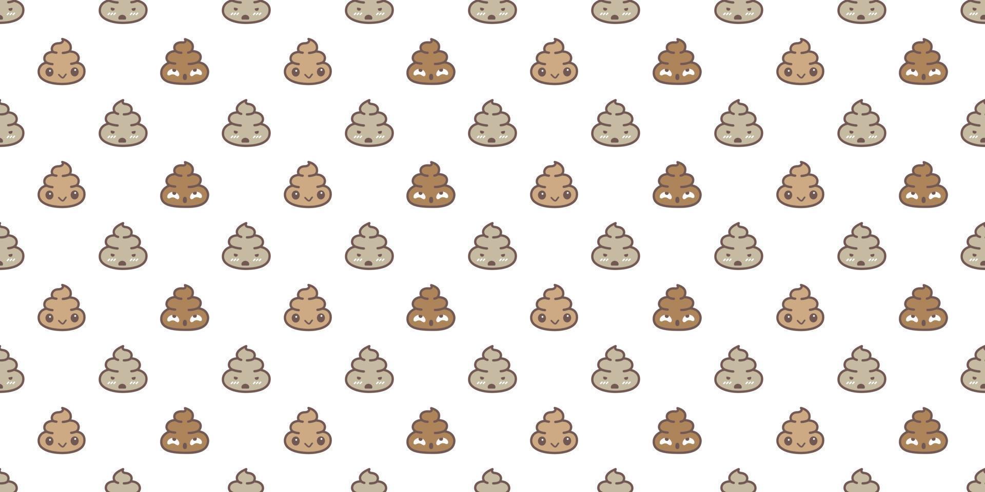 Poo Seamless pattern vector isolated wallpaper background Cartoon