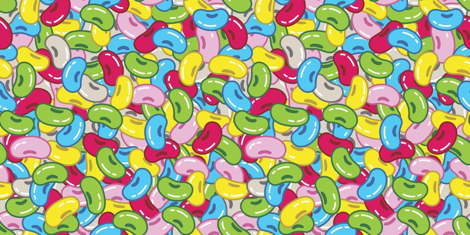 bean jelly bean vector Seamless Pattern candy isolated wallpaper background