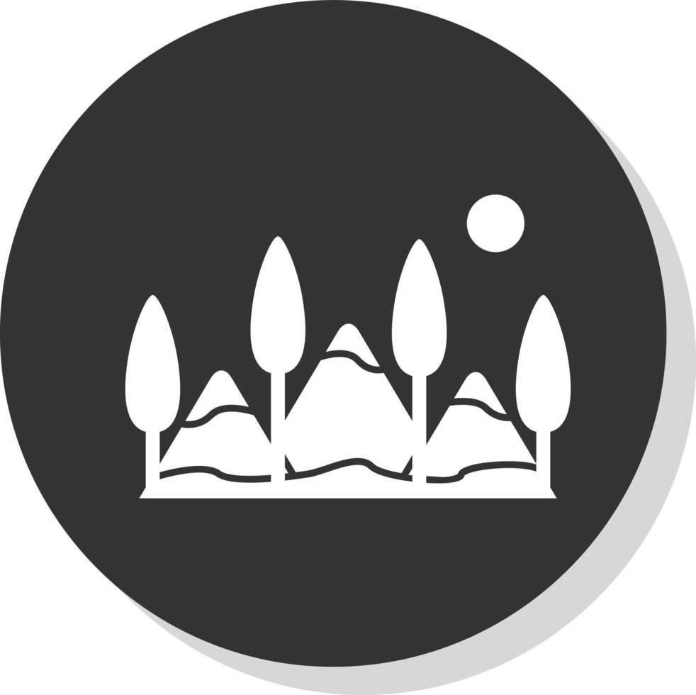 Hills Vector Icon Design
