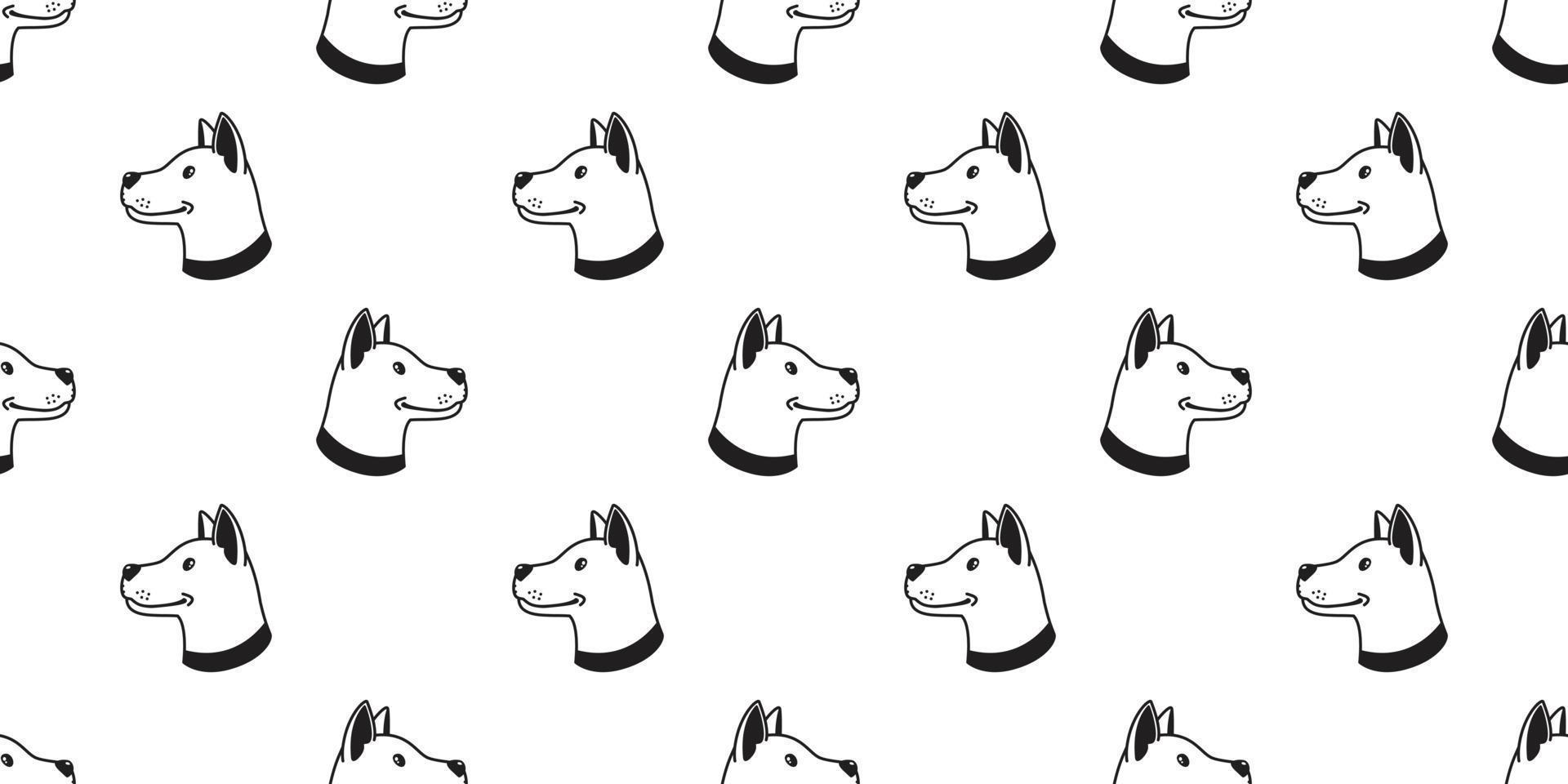 Dog Seamless Pattern vector bulldog hound wallpaper tile background isolated